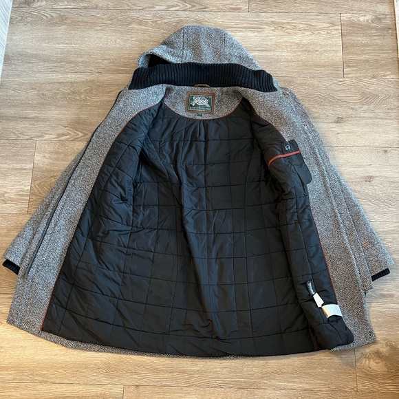 Roots Shelby Tweed Heather Gray Duffle Coat - Picture 2 of 9